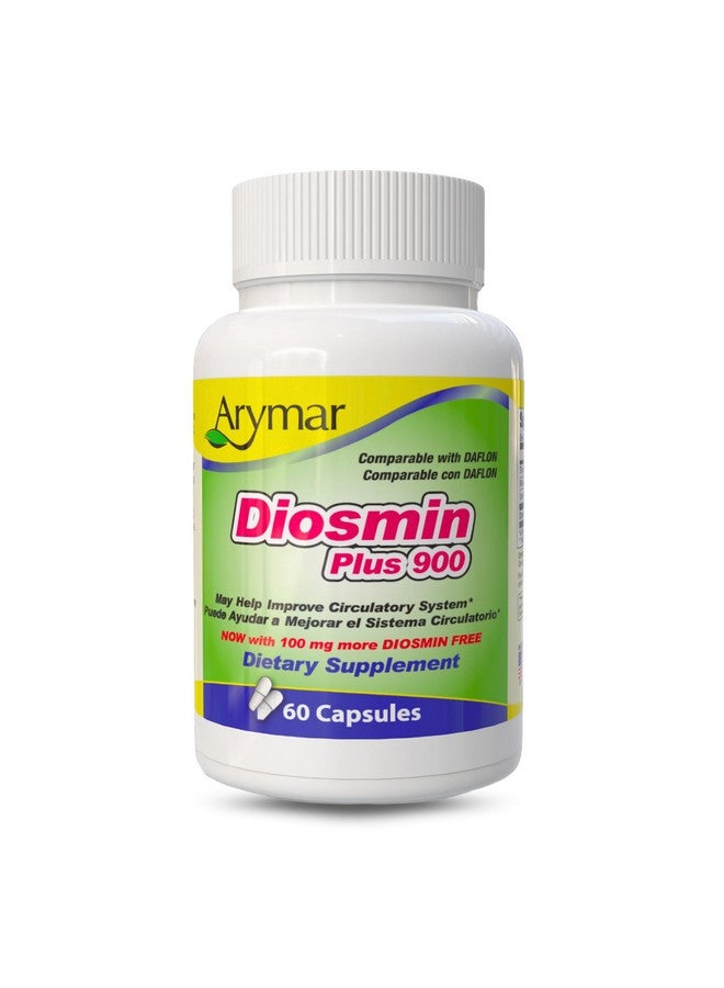 Arymar Diosmin Plus 900, Circulatory System Support (60 Capsules/Pack of 1) - Image 1