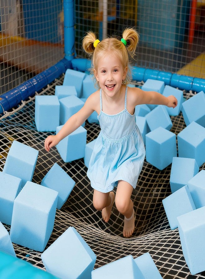 FUBOTRAD Foam Pit Blocks Foam Padding Sponge Pit Cubes Sponge Blocks for Amusement Park Gymnastics Freerunning and Parkour Courses - 48PCS 5" x 5" x 5" (Light Blue) - Image 5