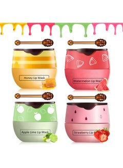 4 Pcs Bee Lip Balm Honey Potstrawberry&Watermelon&Honey&Apple Lime Lip Mask Overnight Hydrating Prevention Dry And Cracked Lip Scrubs Exfoliator Lip Care Lip Sleeping Mask Reduces Lip Lines - pzsku/Z6AC88F07F24EB1775C14Z/45/_/1719246881/a74fa61b-5176-49d9-a03d-25c688df8c8f