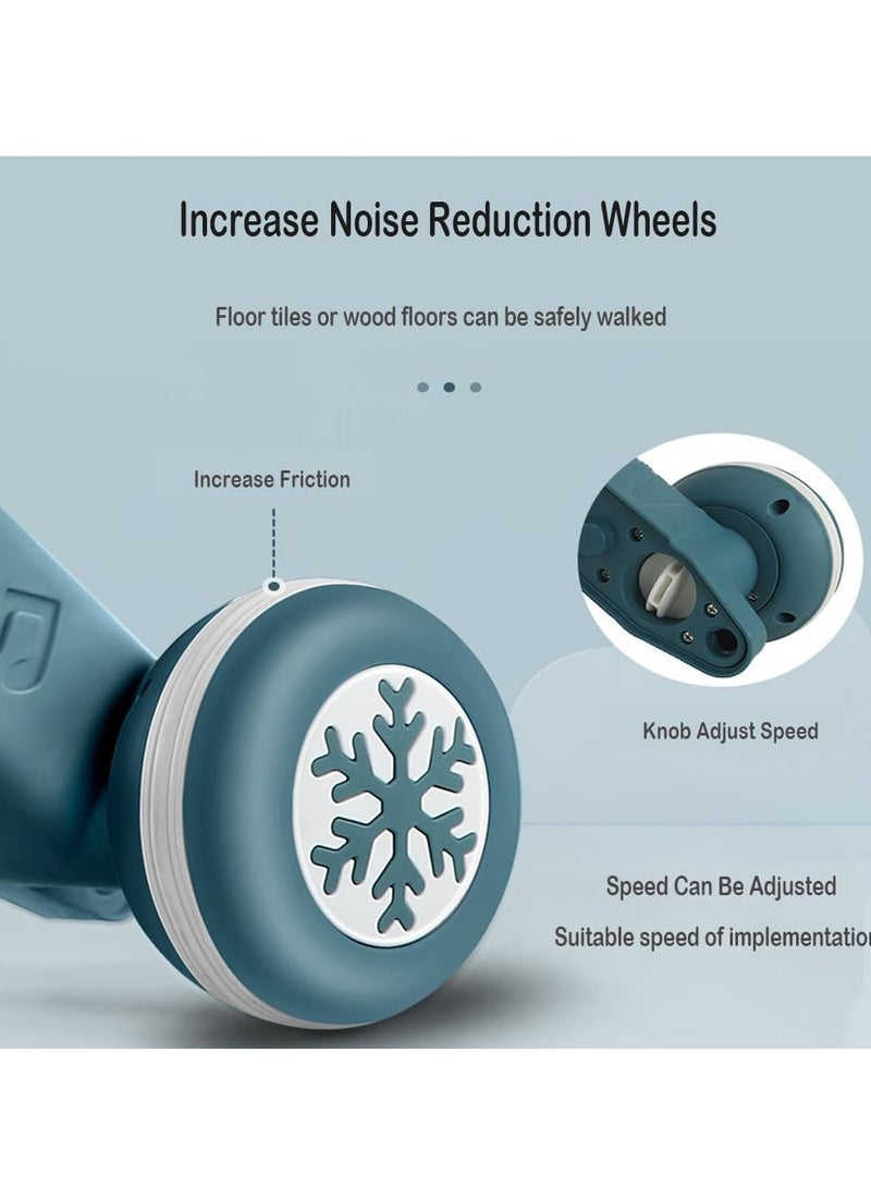 شو وو مشاية أطفال 3 في 1، سكوتر أطفال، لوح تزلج أطفال، مشاية أطفال قابلة للدفع، لعبة تعليمية موسيقية، ألعاب تعليمية مبكرة، دراجة أطفال يمكن تجميعها كسكوتر/دراجة نارية/مركز أنشطة - Image 4