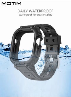 Motim Rugged Armor Apple Watch Band with Case 44mm/45mm, Shockproof Replacement Strap Wristband with Bumper Case Cover for iWatch SE2 SE Series 9/8/7/6/5/4  - Image 4