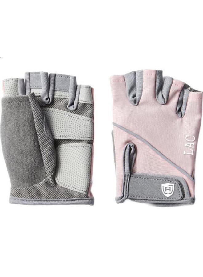 Lac Lightweight Sports Gloves, Women'S Fitness Workout Gloves, Non-Slip Protective Fingerless Breathable Gloves For Equipment Training, Cherry Pink, Size S - Image 3