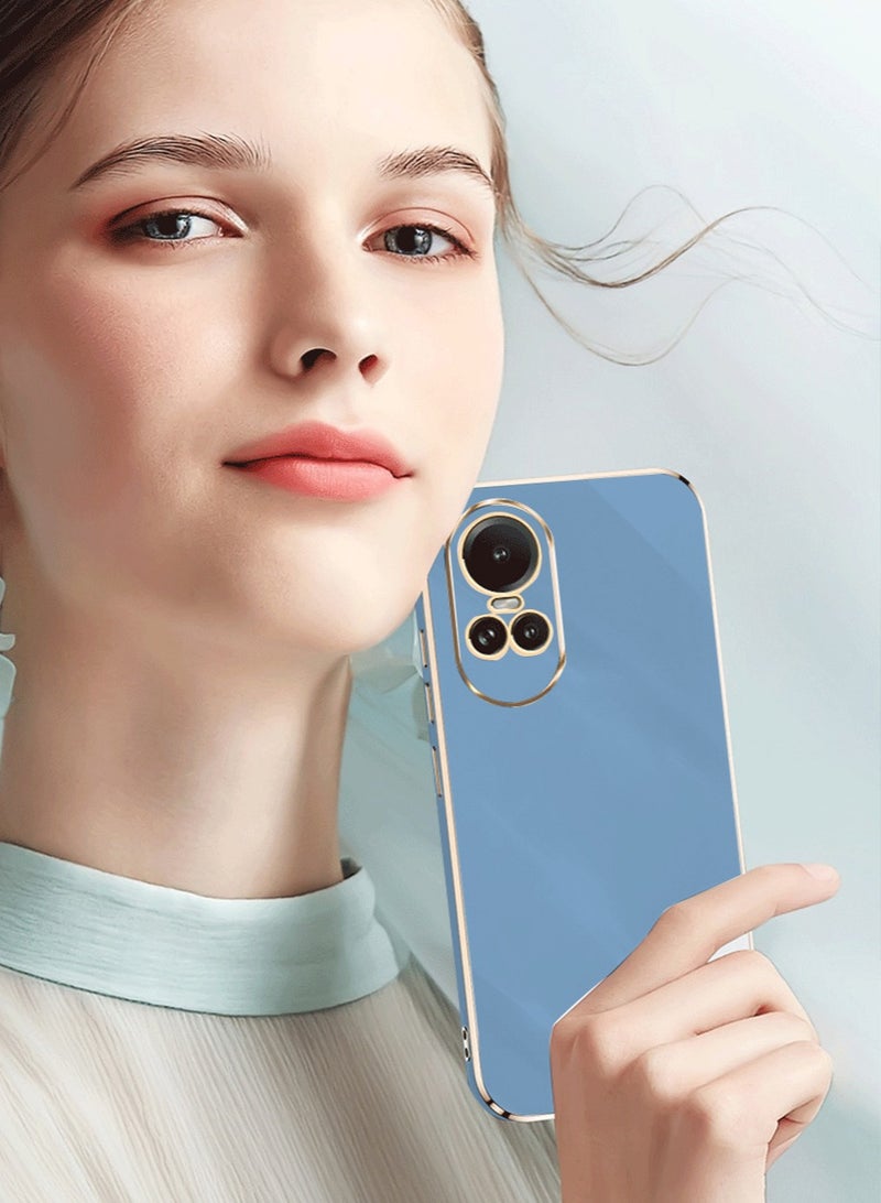 Compatible with OPPO Reno10 Pro Case Cover Silicone with Camera Protection | Raised Edges | Super Soft-Touch | Shockproof for Women Men Anti-Scratch Ultra Thin Plating Electroplate Soft Case - Image 4