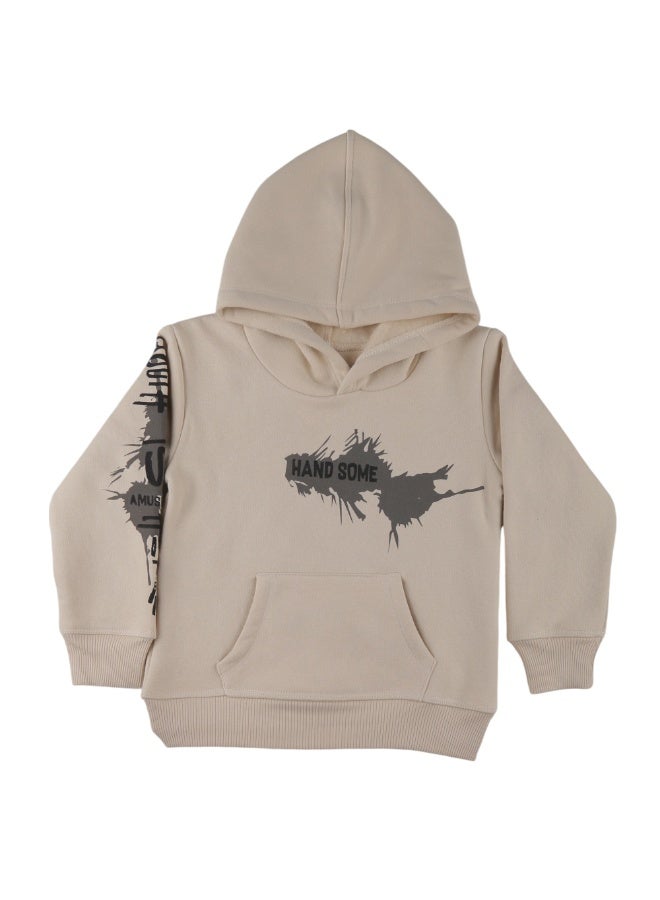 El Sayaad Boy Inner Fleece Printed Hoodie