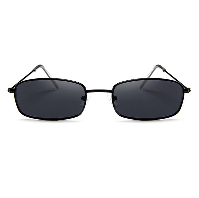 Armear Small Metal Frame Square Sunglasses Non Polarized Lens (Black/smoke, 50) - Image 2