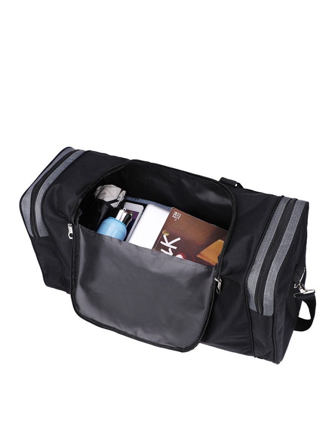 WAOKN - Large-capacity Foldable Portable Travel Bag Unisex Student Travel Luggage Bag Waterproof Shoulder Bag,For Gyms and Weekend Getaway Portable Travel Lightweight Waterproof Bag,Travel Duffel Bags(Black) - Image 1