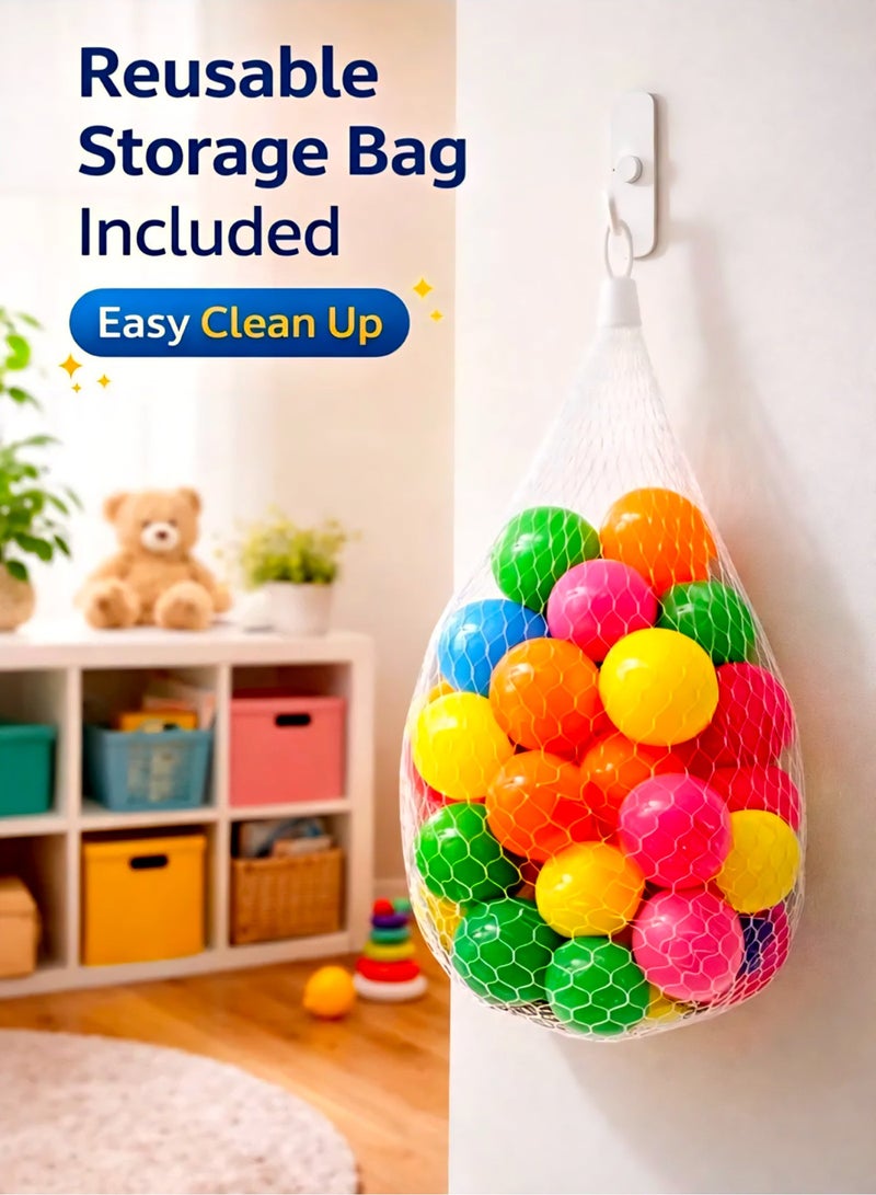 SKY-TOUCH Bright purple Ocean Fun Balls - 100 Pcs Soft Plastic Balls for Kids - Ideal for Tent, Swim Pit, Pool & Bathtub - 7cm - Image 3