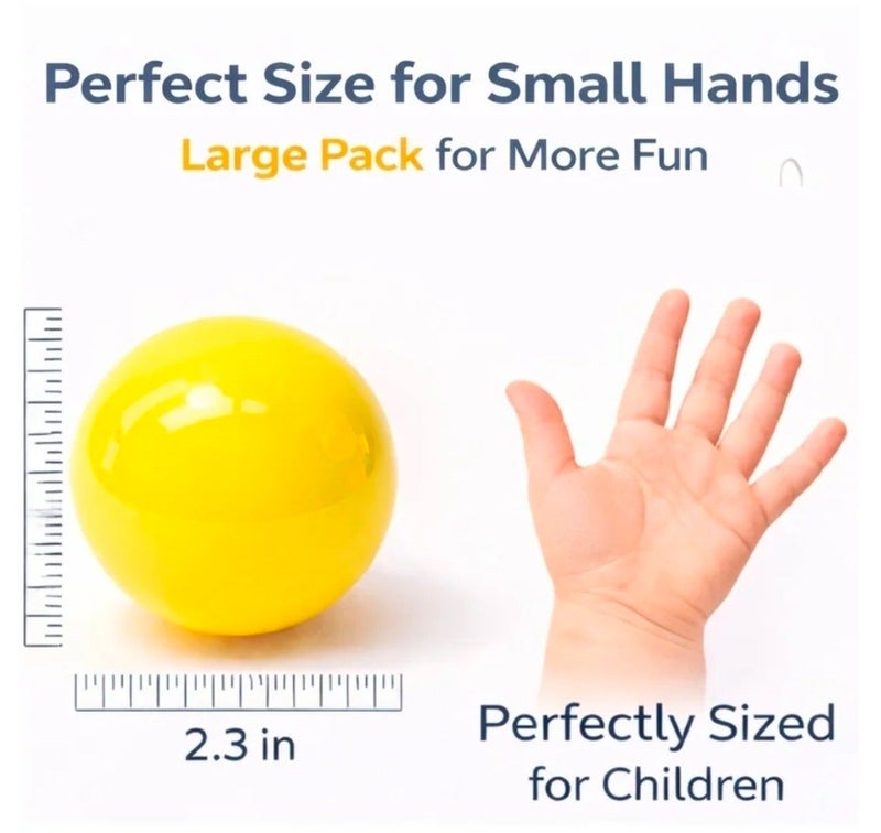 100 Pcs Colorful Soft Plastic Ocean Fun Balls Mini Ball Pit Toys for Kids & Babies, Safe & Durable 7cm Play Balls Perfect for Indoor/Outdoor Pool & Sensory Play - Image 5
