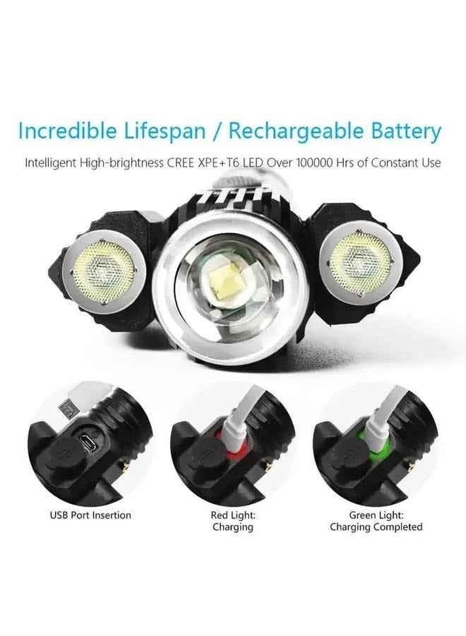 3 in 1 Telescopic Zoom Head Flashlight Constructed from Premium Grade Aluminum Alloy 4 Light Modes Perfect for Travel, Camping  - Image 5