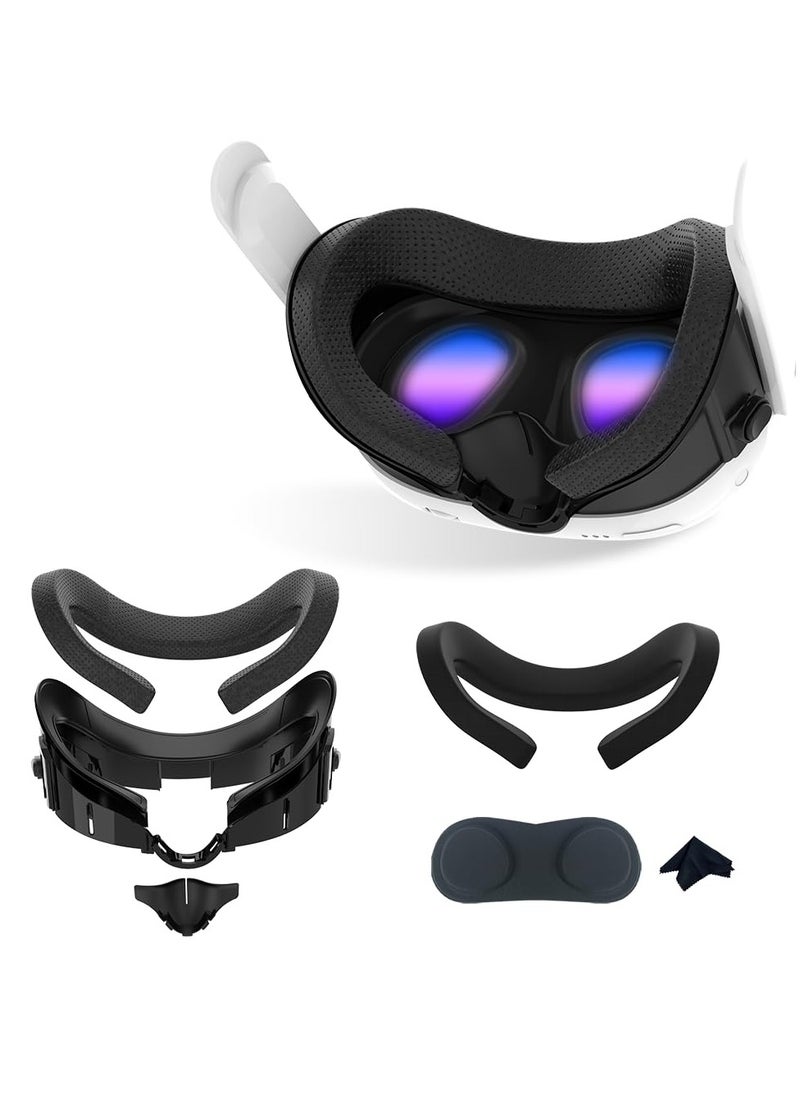 Anmi Face Pad Cushion Compatible with Oculus/Meta Quest 3 Accessories, Replacement Foam Cushion,Anti-Sweat, Anti-Leakage Siliocne Face Cover and Nose Guard Pad  - Image 1