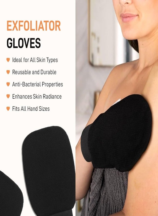 Multibrite Reusable Skin Exfoliating Gloves for All Skin Types, Anti-Bacterial, Deep Exfoliation, Smooths and Brightens Skin, Removes Dead Cells, Perfect Fit, Increases Circulation, Radiant Glow Ideal for Sensitive Skin - Image 2