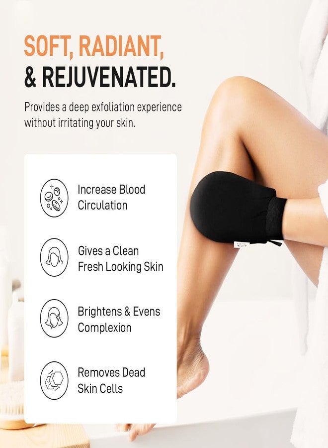 Multibrite Reusable Skin Exfoliating Gloves for All Skin Types, Anti-Bacterial, Deep Exfoliation, Smooths and Brightens Skin, Removes Dead Cells, Perfect Fit, Increases Circulation, Radiant Glow Ideal for Sensitive Skin - Image 4