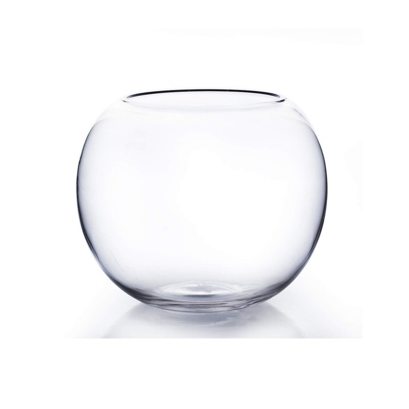 WGV Bowl Glass Vase Diameter 10 Height 8 Open Width 6 Multiple Sizes Choices Clear Bubble Planter Terrarium Fish Bowl for Wedding Event Home Decor 1 Piece VBW0010