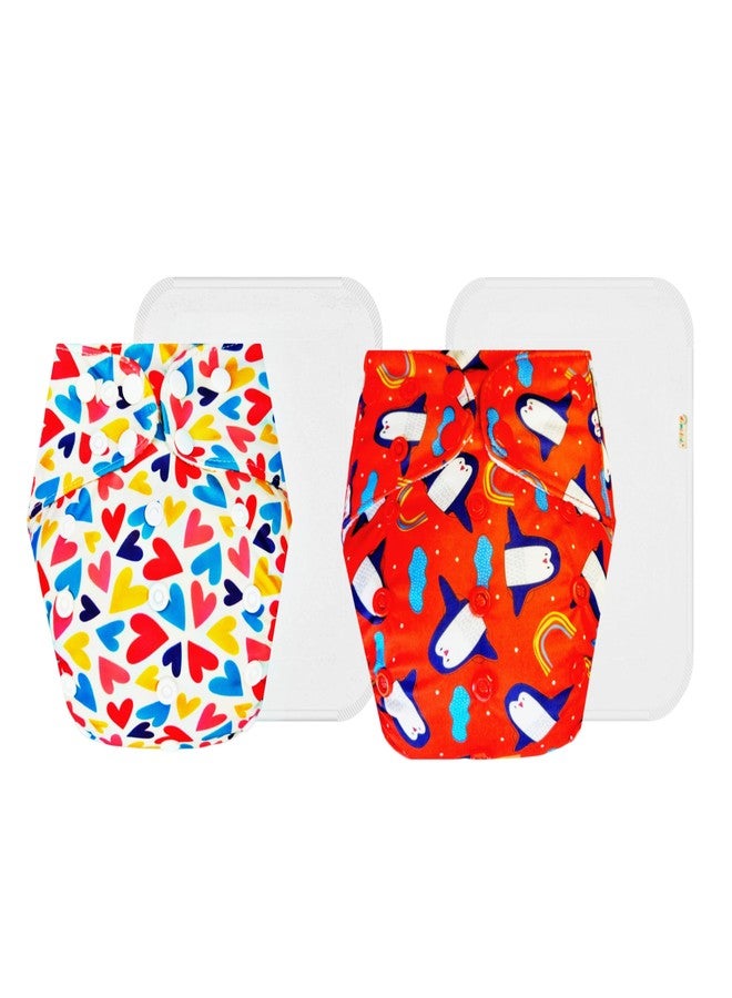 حفاضات دمبلدو القماشية الممتازة مع حشوة قطنية (عبوة من قطعتين) | مضادة للحساسية | مانعة للتسرب | أزرار كبس قابلة للتعديل | مصممة من قبل الأمهات | من 3 أشهر إلى 3 سنوات | للجنسين - Image 1