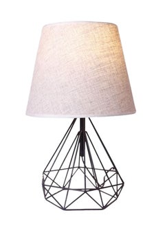 Al-Ameer black tablelamp with cream shade 