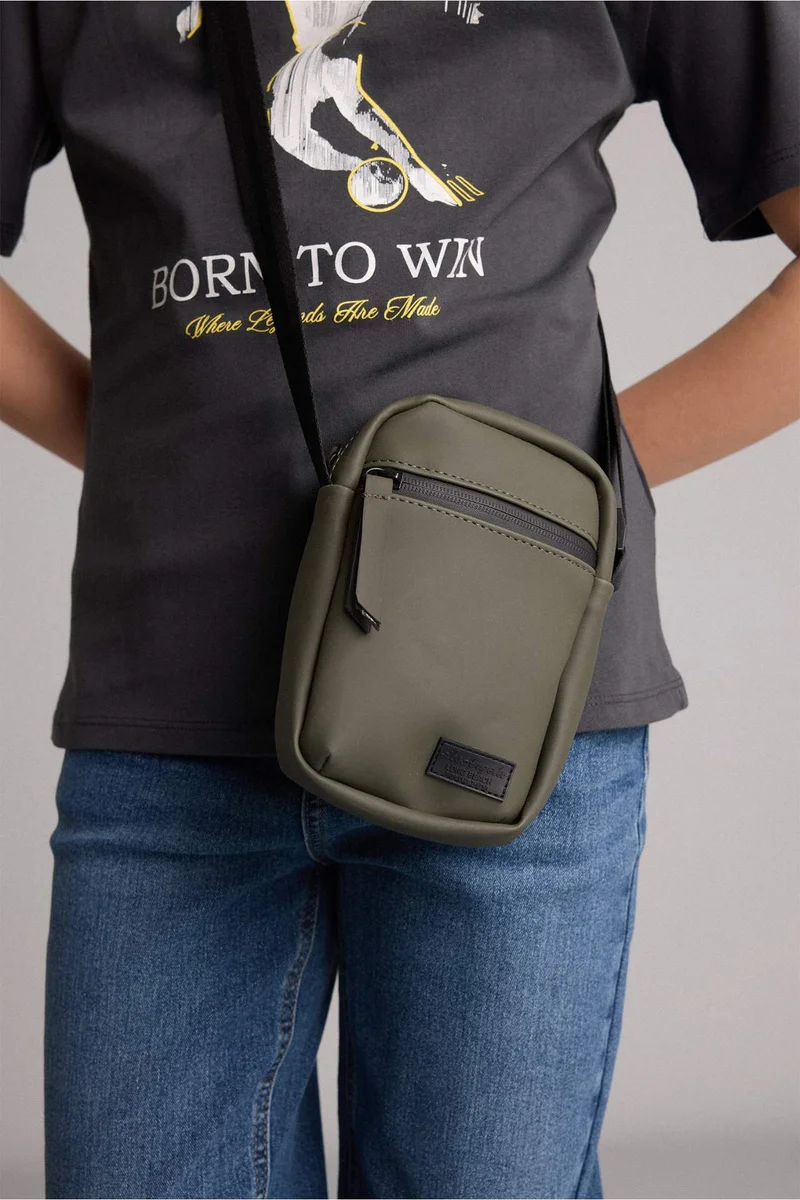 Faux Leather Crossbody Bag