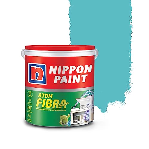 Nippon Paint Atom Fibra 2 In 1 Interior & Exterior Emulsion (Persian Blue, 1 L) - Image 1