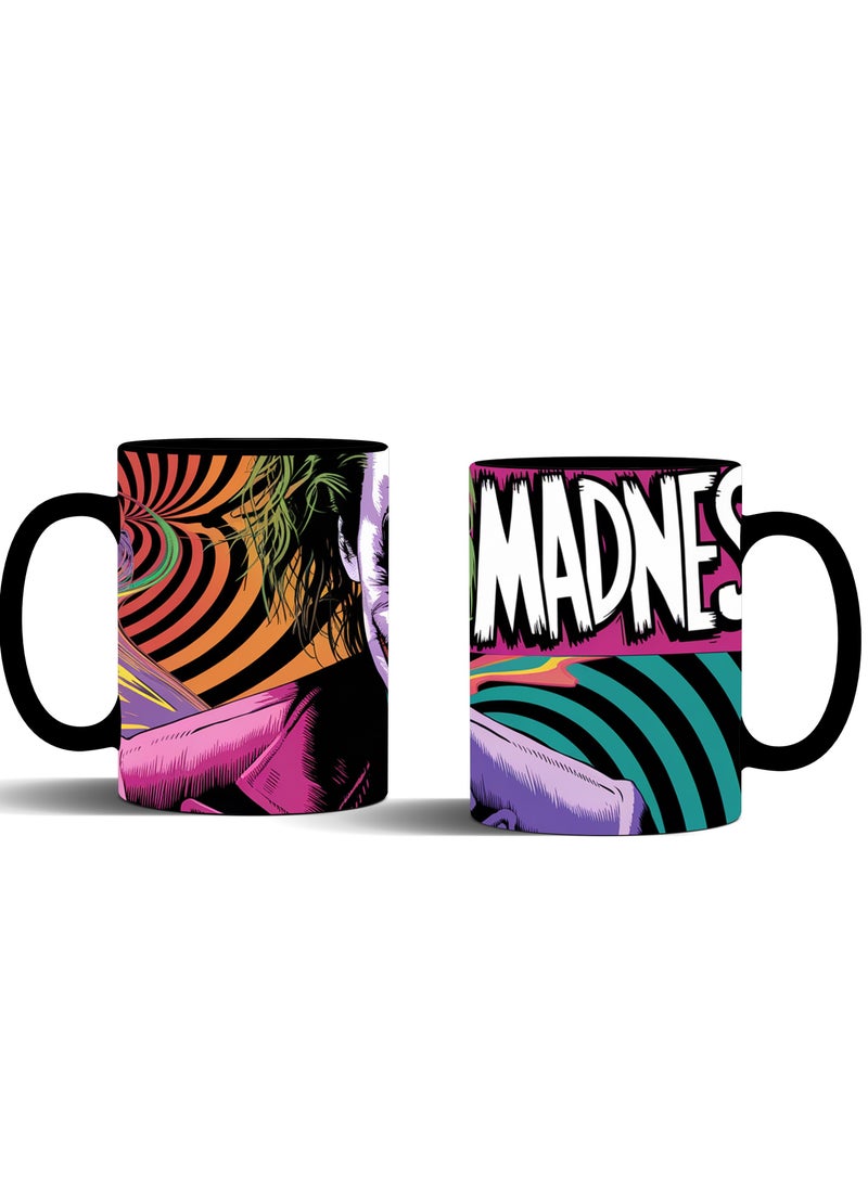 إم إي سي كوب قهوة أسود بتصميم جنون باتمان من ذا جوكر، 11 أونصة - Image 3