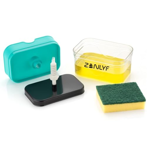 Zenlyf 2 in 1 Soap Dispenser for Kitchen Sink with Sponge Holder - Efficient Dish Wash Dispenser and Kitchen Soap Dispenser for Easy Dishwashing - Image 3
