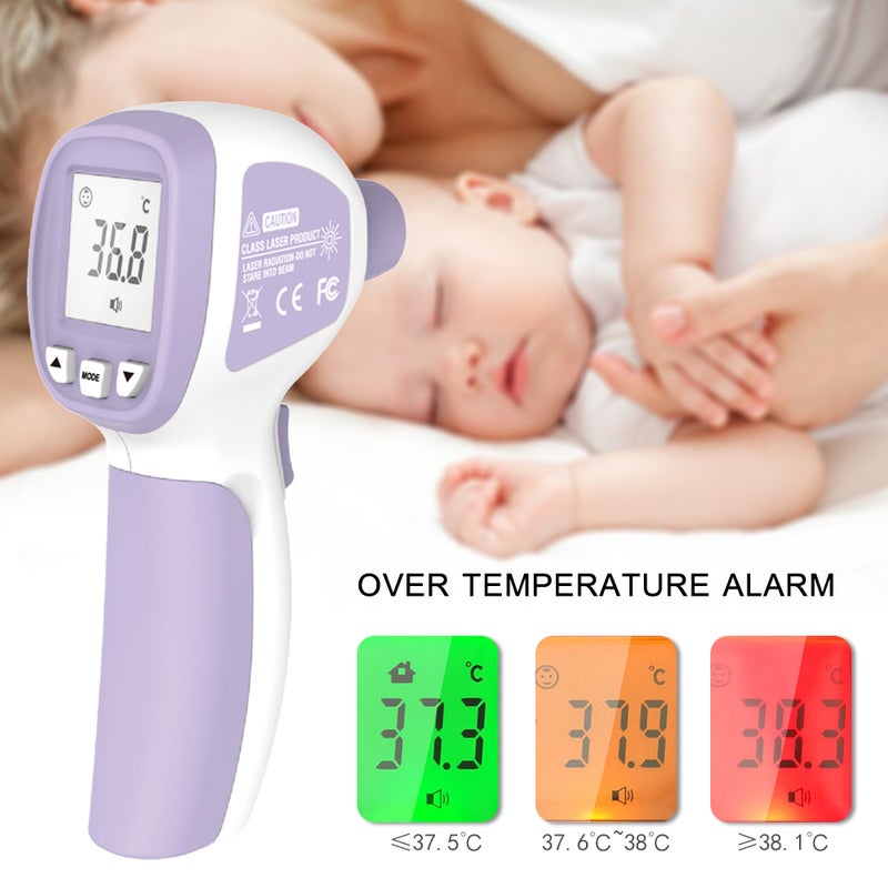 LCD Digital IR Thermometer Non-contact Infrared Forehead Thermometer Fever Thermometer Dual Mode Temperature Meter with Fever Alarm Data Storage - Image 2