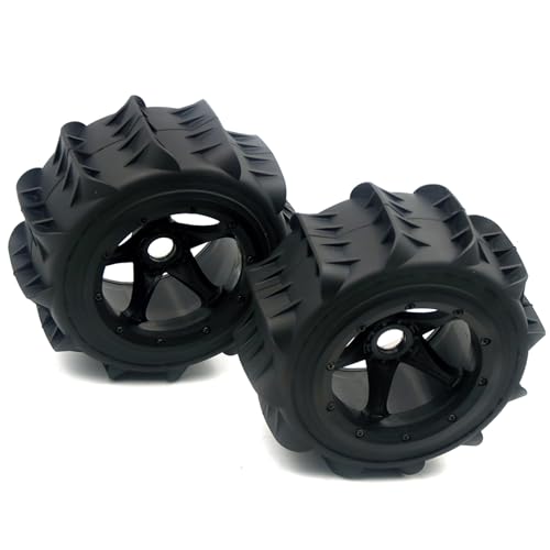 FLMLF Sand Wheel Tire Set 2PCS for 15 BAJA 5B 5T 5SC 190x90mm Hub Adapter Hexagon 24mm RC Wheels