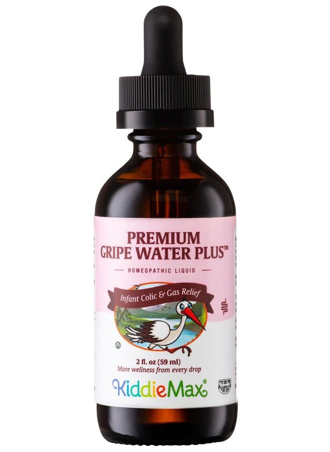 Maxi Health Homeopathic Gripe Water for Infants - Newborn Baby Gas Relief - Daytime / Nighttime Colic Relief for Newborns - Digestion Support & Constipation Ease Anti Gas Drops for Babies at Bedtime, 2 fl. oz.  - Image 1