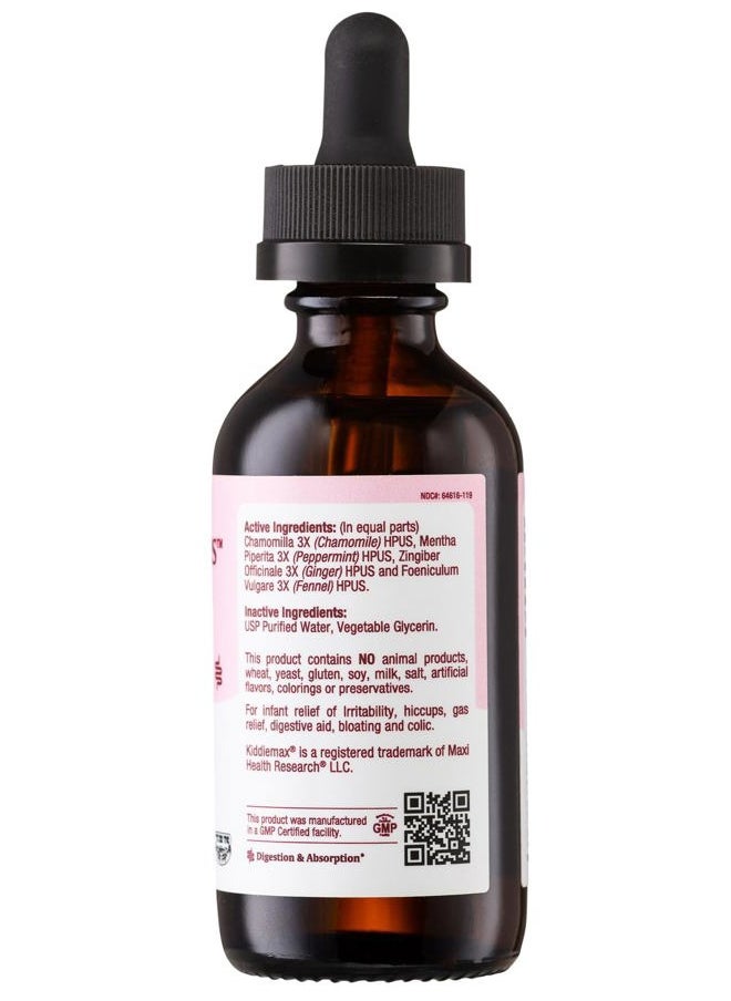 Maxi Health Homeopathic Gripe Water for Infants - Newborn Baby Gas Relief - Daytime / Nighttime Colic Relief for Newborns - Digestion Support & Constipation Ease Anti Gas Drops for Babies at Bedtime, 2 fl. oz.  - Image 2