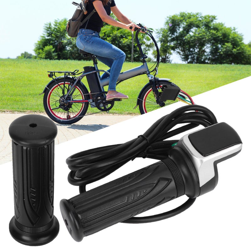 LCD Electric Quantity Display with Switch EBike Speed Governing Throttle Grip 6 Cores(48V ) - Image 1