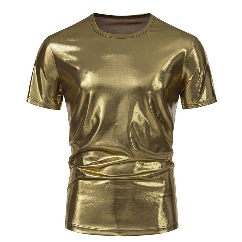 Men'S Party Stage Bright Short Sleeve Round Neck T-Shirt 004P30 - Image 1