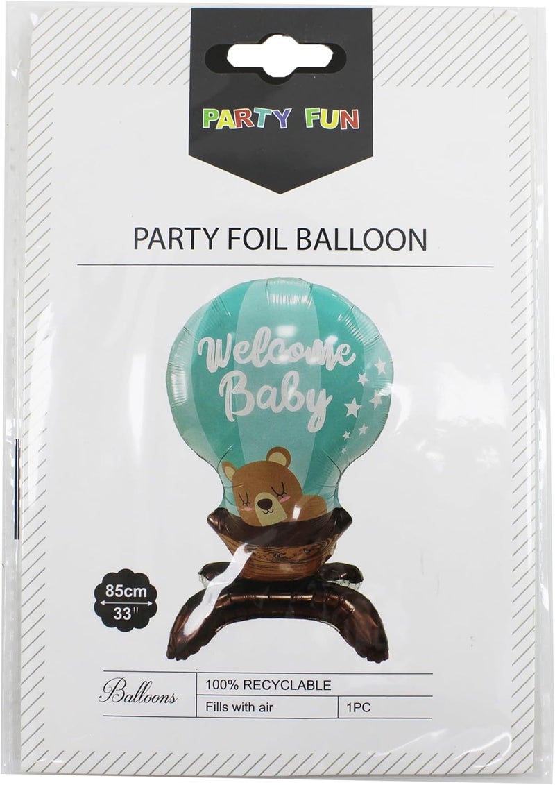 Fitto Blue Foil Balloon Welcome Baby Design 56x90CM - Baby Shower Decor and Party Decoration - Image 5