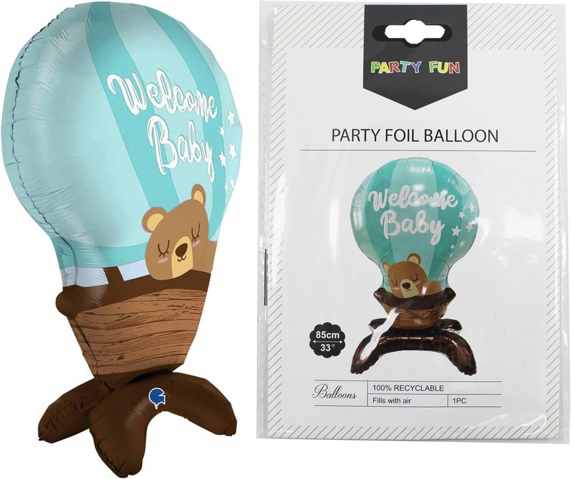 Fitto Blue Foil Balloon Welcome Baby Design 56x90CM - Baby Shower Decor and Party Decoration - Image 4