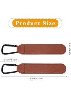 Generic 2pcs Baby Stroller Hooks, Adjustable Stroller Clips Universal Stroller Straps Baby Stroller Accessories for Hanging Diaper Bags Grocery Shopping Bags Easy to Use for Mom(Brown)  - Image 5