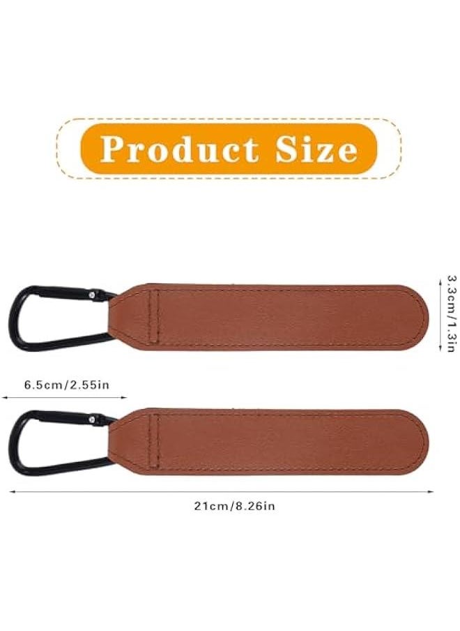Generic 2pcs Baby Stroller Hooks, Adjustable Stroller Clips Universal Stroller Straps Baby Stroller Accessories for Hanging Diaper Bags Grocery Shopping Bags Easy to Use for Mom(Brown)  - Image 5