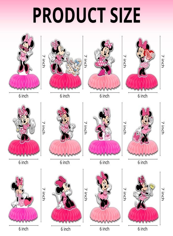 BOGAZNET 12PCS Double Sided Table Decorations Centerpieces Cartoon Centerpieces Honeycomb Centerpieces for Party Decorations Centerpieces for Tables Birthday Party Supplies - Image 2