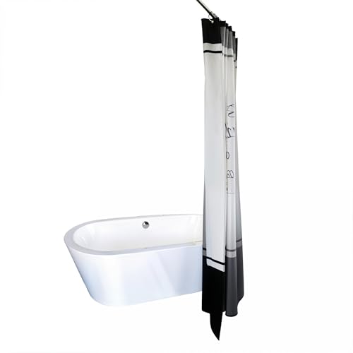 Riverbyland Decorative Vintage Black Ivory Polyester Shower Curtain 72" x 72" - Image 5