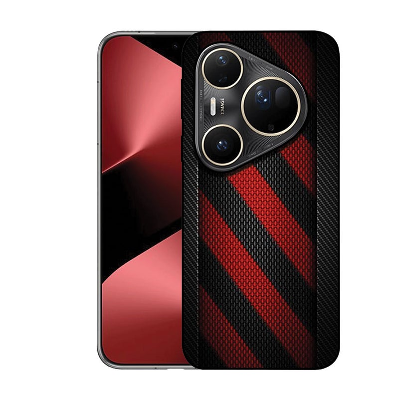 EYE CATCH Printed Protective Case Cover For Huawei Pura 80 Ultra -  Red & Black Pattern - Image 1