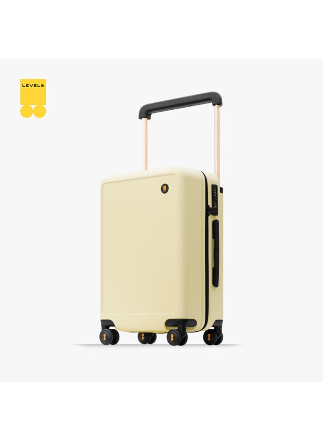 Level8 Suitcase Wide Handle Travel Luggage For Men And Women, 20-inch Carry-on Size With Password Lock, Spinner Wheels, Yuexiangjia Series, Yellow - Image 1