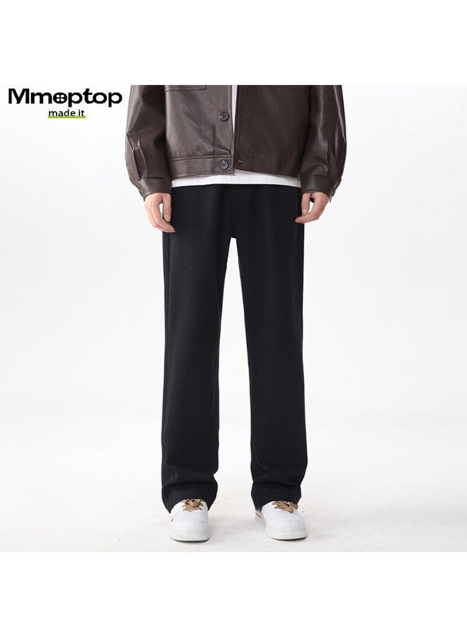 Mmoptop Style Versatile Pure Cotton Jeans, Spring And Summer Thin Style, Draping Floor-length Wide-leg Pants, Mnzk23 White L - Image 5