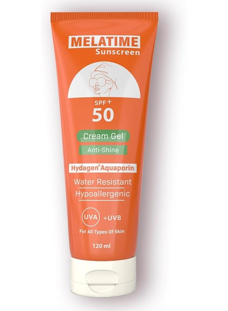 MELATIME SUN SCREEN SPF(50+) CREAM GEL 120 GM - Image 1