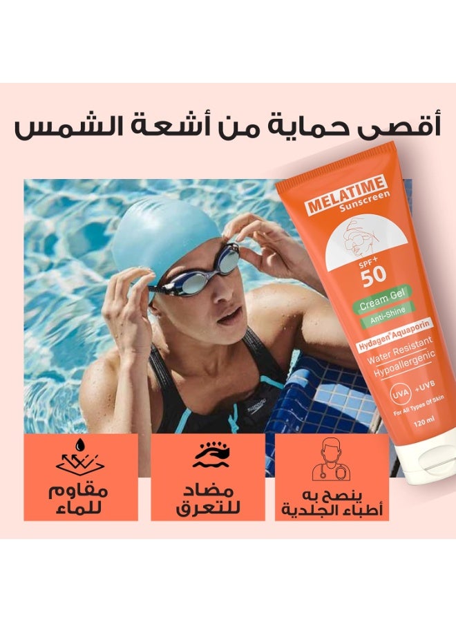MELATIME SUN SCREEN SPF(50+) CREAM GEL 120 GM - Image 2