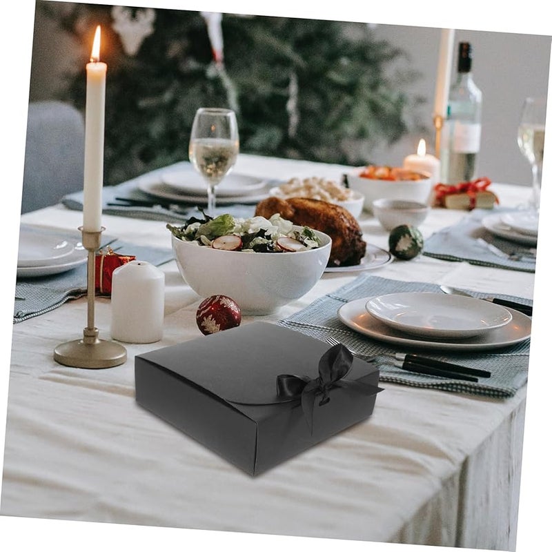 Thickened Kraft Paper Boxes with Flip Lids 10Pcs Durable Dessert Packaging for Weddings Parties - Image 4