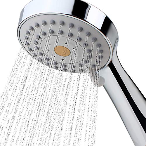 HO2ME High Pressure Handheld Shower Head with Powerful Shower Spray against Low Pressure Water Supply Pipeline, Multi-functions, w/ 79'' Hose, Bracket, Chrome Finish - Image 1