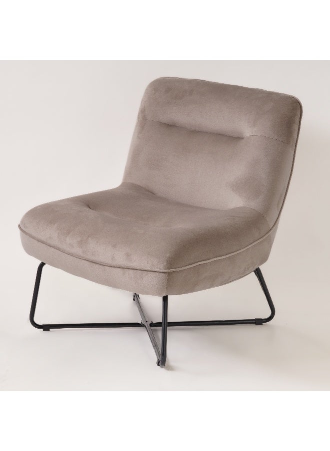 Homez Velvet Grey Chair 66*75*78Cm - Image 1