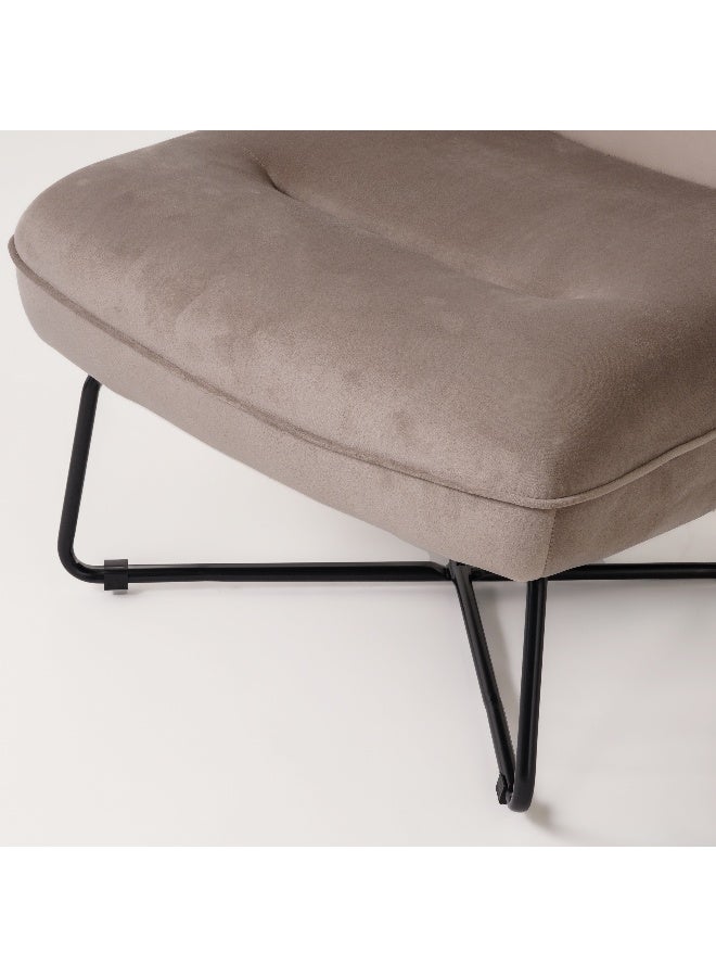 Homez Velvet Grey Chair 66*75*78Cm - Image 3