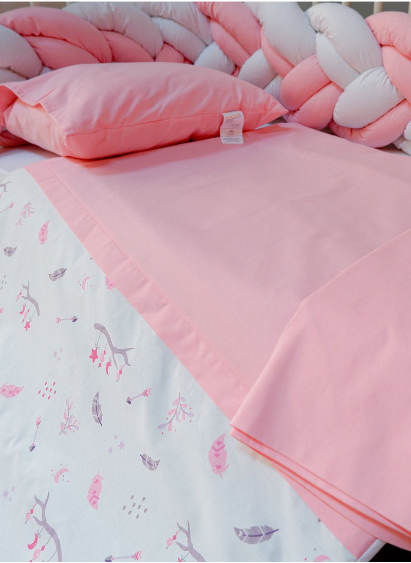 FUN MOMENT Baby Bed Braided Bassinet with Quilt, Pillow and Sheet  - Image 2