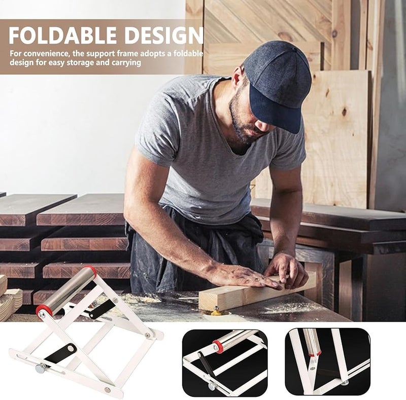 Foldable Height Adjustable Table Saw Stand Stainless Steel Support Rack for Woodworking - Image 4