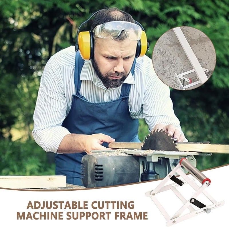 Foldable Height Adjustable Table Saw Stand Stainless Steel Support Rack for Woodworking - Image 3