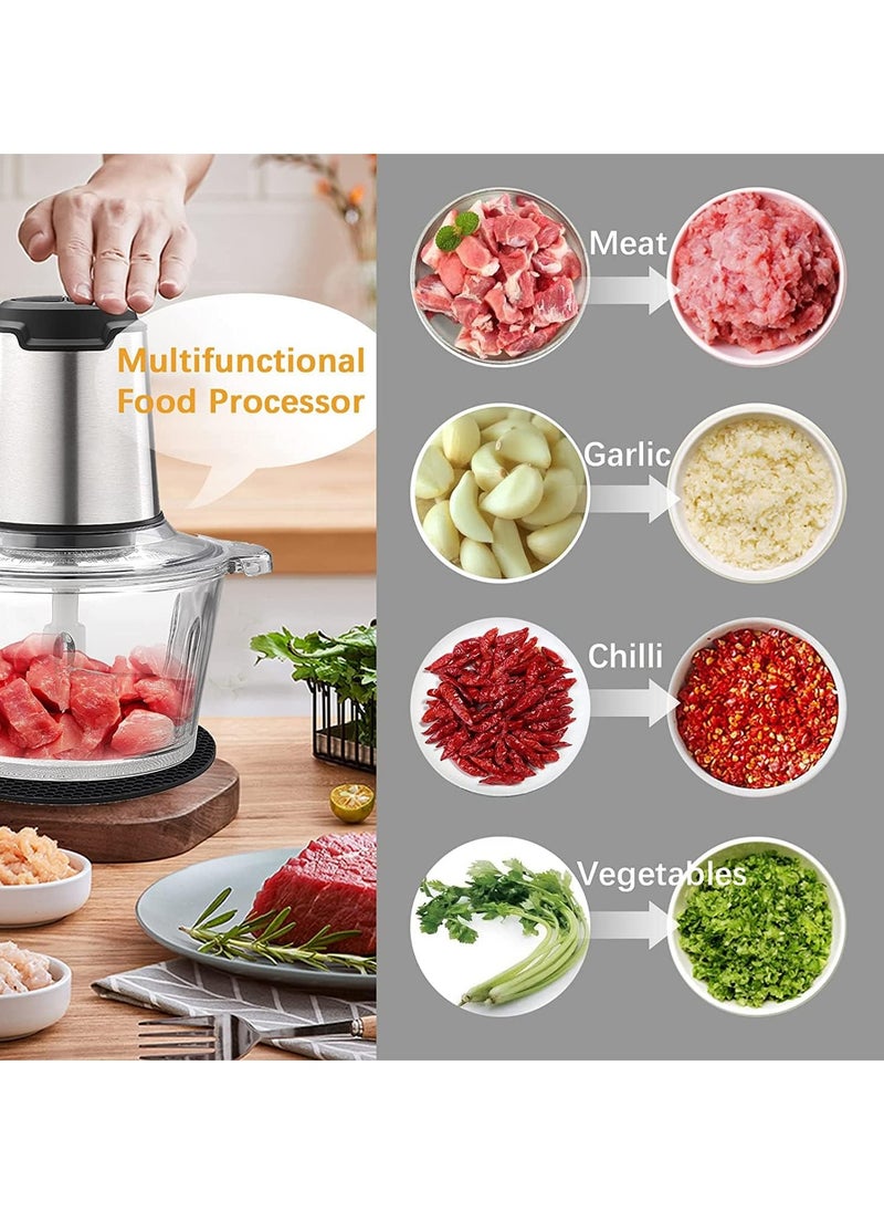 Electric Chopper 3L Meat Grinder 2 Speed Adjustable Food Chopper for Vegetables and Meat Multipurpose Mincer with Double layer 4-blade blade 300W - pzsku/Z6ACA5ABE8B9ACE5D8B63Z/45/_/1734159432/8e6fc385-325f-4492-a1bf-424e30831e45