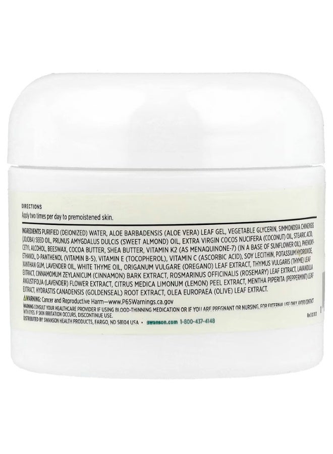 Swanson, Vitamin K Cream with Menaquinone-7, 2 fl oz (59 ml) - Image 2