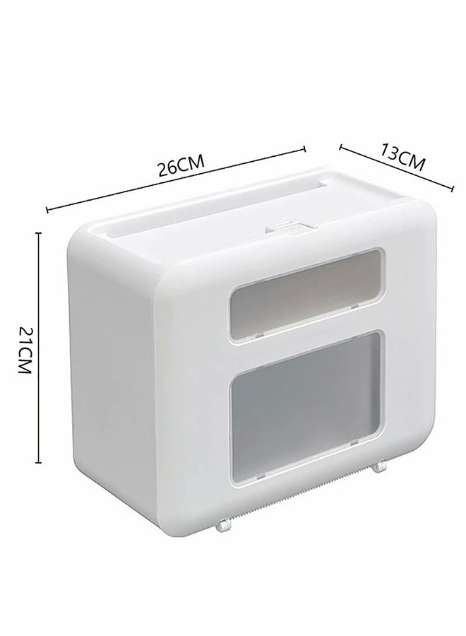 Waterproof Wall Mounted Tissue Box White 29x23x14centimeter - Image 5